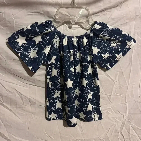 Toddler Girls Patriotic American Flag Outfit 4T - Picture 6 of 8